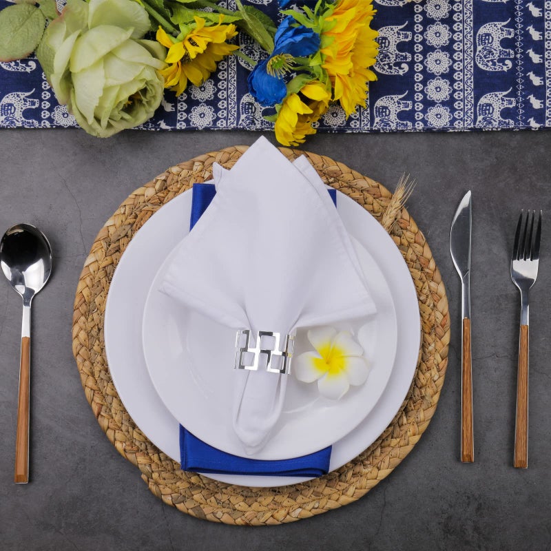 LogHog Alloy Silver Napkin Rings Set of 12, Delicate Napkin Holder Ring Buckles Ideal Table Setting Decor for Wedding, Parties, Holiday (Elegant Silver) - Image 5